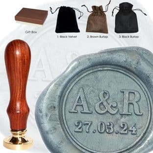Wax Seal Stamp Initials & Date