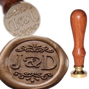 Wax Seal Stamp Ornate Personalised Initials