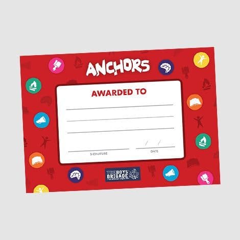 ANCHORS OPEN CERTIFICATE - PACK OF 10