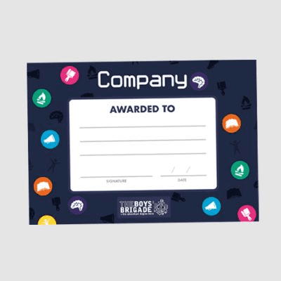 COMPANY OPEN CERTIFICATES A5 - PACK OF 10