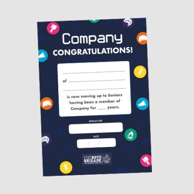 COMPANY PROGRESSION/PROMOTION CERTIFICATES A5 - PACK OF 10