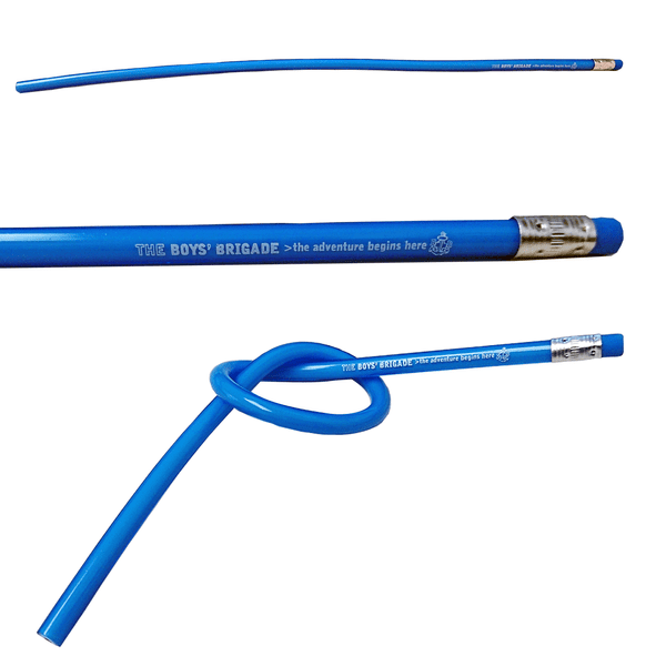 Long Blue Bendy Pencil