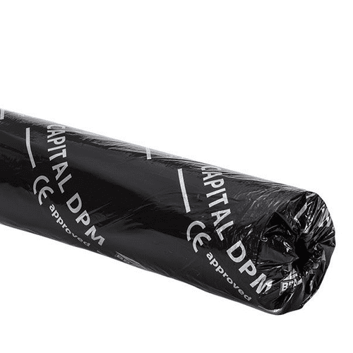 300mu BBA Black Polythene DPM 4Mx25M Roll