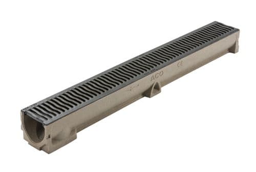 ACO RainDrain Channel & Cast Iron Grating 1M (47001)