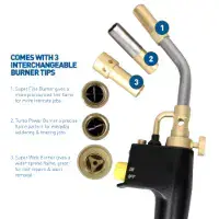 ARCTIC-HAYES Gas Torch with 3 Burner Heads GT3