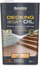 BARRETTINE Anti-Slip Top Coat Decking Oil 5L Clear DOAS005