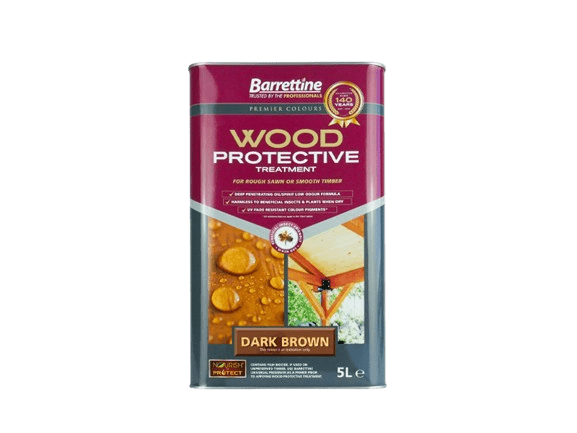 BARRETTINE 5L Dark Brown Protective Wood Treatment PTDB005