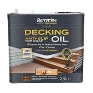 BARRETTINE Anti-Slip Top Coat Decking Oil 2.5L Clear DTAS2.5