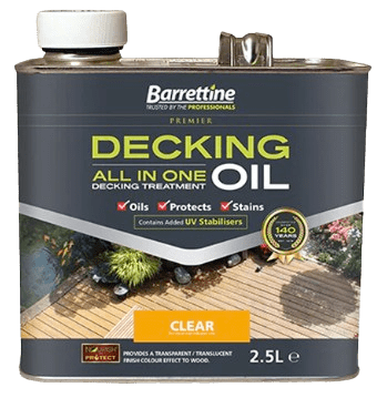 BARRETTINE Decking Oil 2.5L Clear DOCL2.5