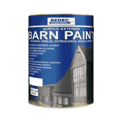 BEDEC Acrylic Barn Paint 2.5L Satin White