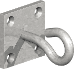 BIRKDALE GM Hook-On-Plate 50mmx50mm Galvanised PR P72 5820501