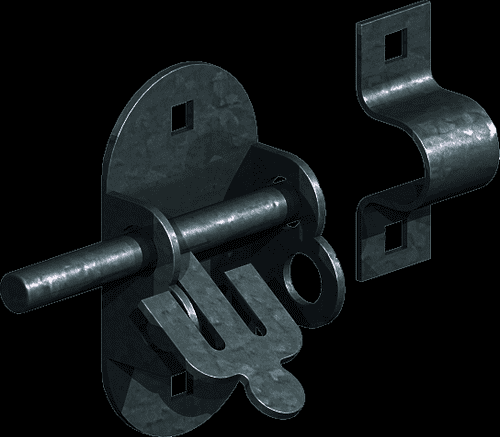 BIRKDALE GM Oval Padbolt 100mm E/BLACK P46 5141003