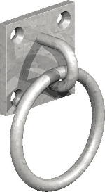 BIRKDALE GM Ring-On-Plate 50mmx50mm Galvanised P72 5840501