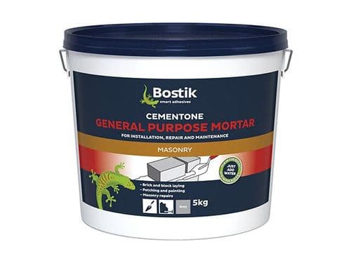 BOSTIK 5kg Tub Cementone General Purpose Mortar Grey 30812806
