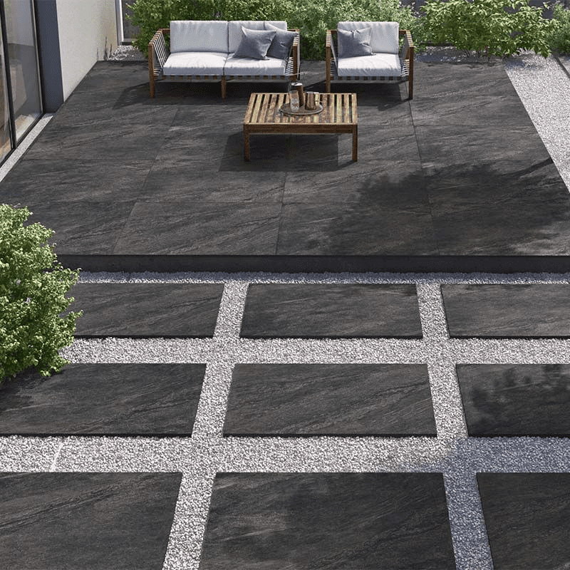BRETT Eclipse Porcelain Paving 900x600x20mm Anthracite Black ECPD20CB