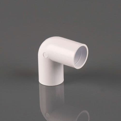 BRETT MARTIN 21.5mm Overflow Pipe 90Deg Knuckle Bend White W130WP