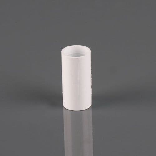 BRETT MARTIN 21.5mm Overflow Pipe Straight Connector White W120WP