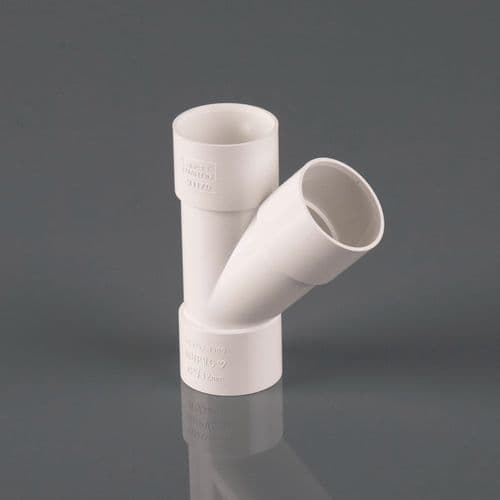 BRETT MARTIN 50mm Solvent Weld 135Deg Branch MuPVC White W3170WP