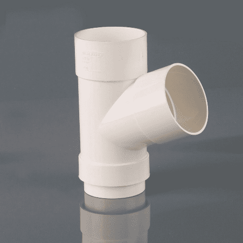 BRETT MARTIN 68mm Round Downpipe 112.5Deg Branch White BR218W