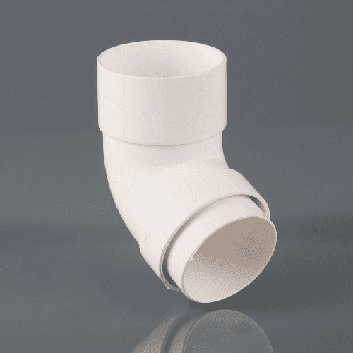 BRETT MARTIN 68mm Round Downpipe 112.5Deg Offset Bend White BR209W