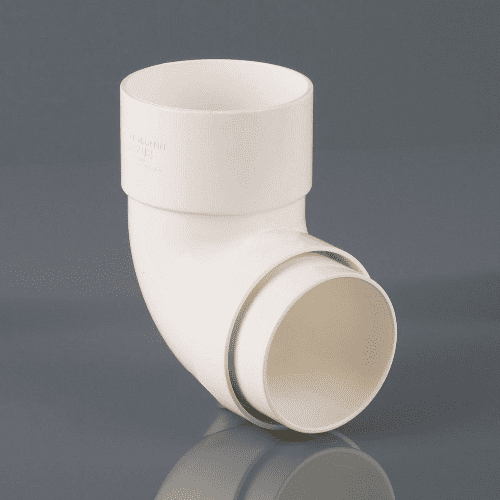 BRETT MARTIN 68mm Round Downpipe 92.5Deg Bend White BR208W