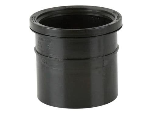 BRETT MARTIN Pushfit 110mm Single Socket Pipe Connector Black BS432B