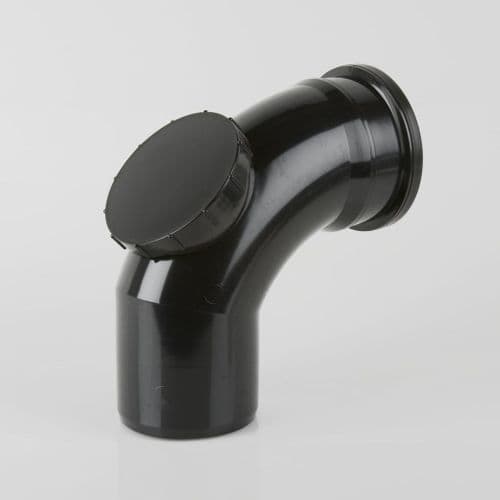 BRETT MARTIN Pushfit 110mm Soil 92.5Deg Access Bend Black BS436B