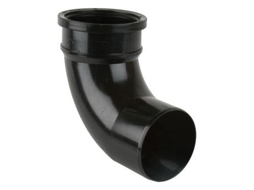 BRETT MARTIN Pushfit 110mm Soil 92.5Deg Bend Single Socket Black BS420B