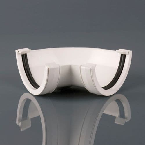 BRETT MARTIN Roundstyle 112mm Gutter Angle 135Deg White BR049W
