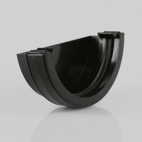 BRETT MARTIN Roundstyle 112mm Gutter External Stop End Black BR047B