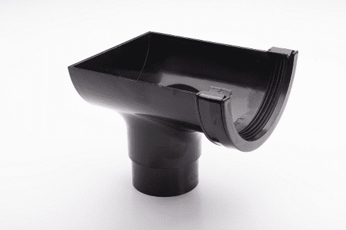 BRETT MARTIN Roundstyle 112mm Gutter Stop End Outlet Black BR456B