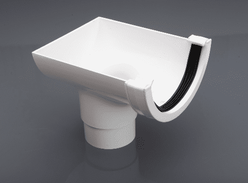 BRETT MARTIN Roundstyle 112mm Gutter Stop End Outlet White BR456W