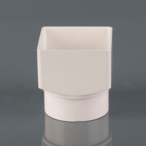 BRETT MARTIN Square To Round Downpipe Adaptor White BR517W