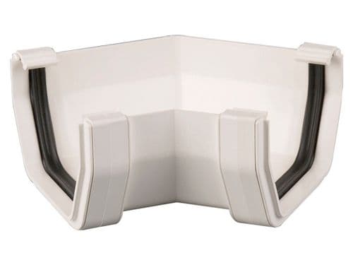 BRETT MARTIN Squarestyle 114mm Gutter 135Deg Angle White BR059W
