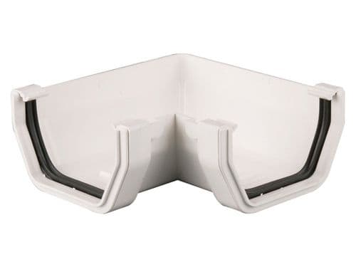 BRETT MARTIN Squarestyle 114mm Gutter 90Deg Angle White BR058W