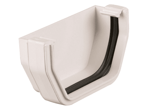 BRETT MARTIN Squarestyle 114mm Gutter External Stop End White BR057W