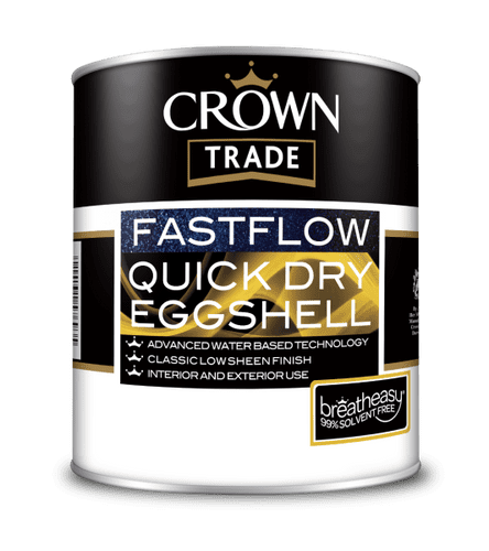 CROWN TRADE Fastflow Quick Dry Eggshell White 1L 5093673