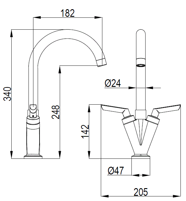 DEVA Lever Mono Sink Mixer Tap LEV104