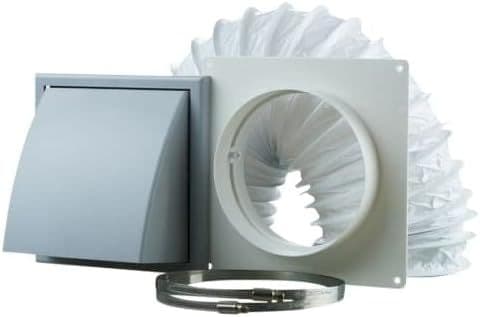 DOMUS 125mm Flexi Hose Tumble Dryer Kit + Cowl 202-5W