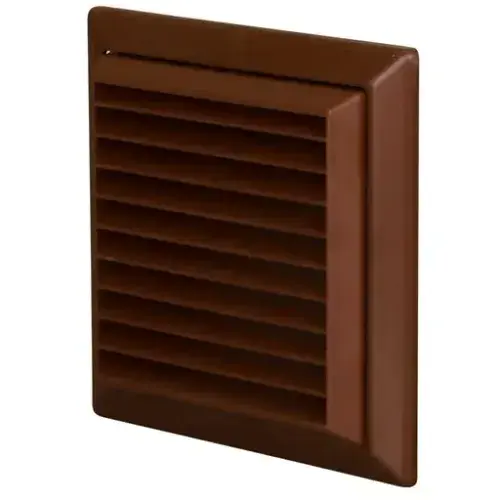 DOMUS Prepack 100mm Outlet Cowled Damper Brown 44932B