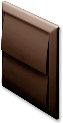DOMUS Prepack 100mm Outlet + Gravity Flap Brown 44910B