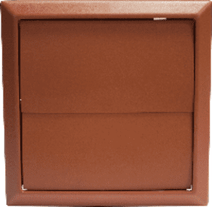 DOMUS Prepack 100mm Outlet + Gravity Flap Terracotta 44910T