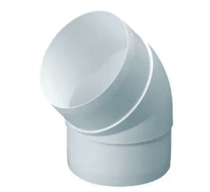 DOMUS Prepack 125mm Round 45 Deg. Bend 50591
