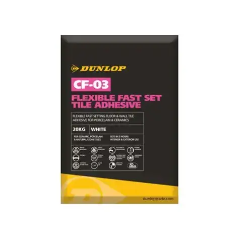 DUNLOP CF-03 20kg Flexible Fast Set Adhesive White 37941