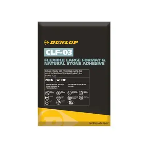 DUNLOP CLF-03 20kg Flexible Paving Adhesive White 37943