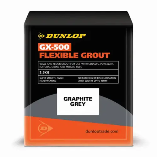 DUNLOP GX-500 Flexible Grout 2.5kg Graphite Grey 25949