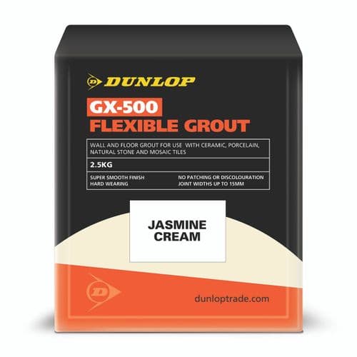 DUNLOP GX-500 Flexible Grout 2.5kg Jasmine Cream 25945