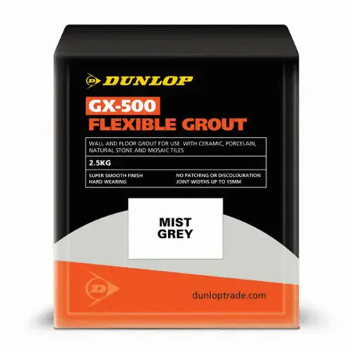 DUNLOP GX-500 Flexible Grout 2.5kg Mist Grey 25948