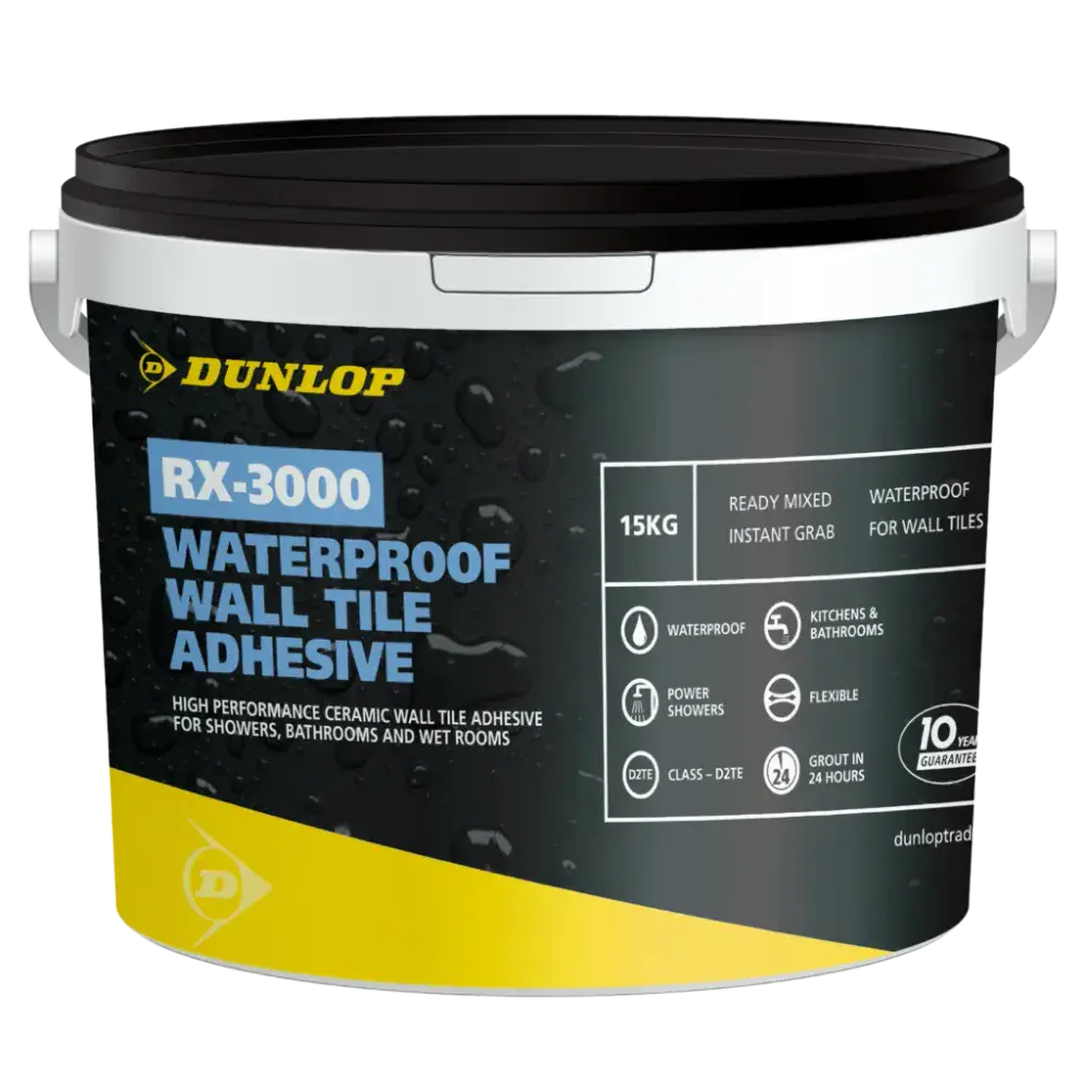 DUNLOP RX-3000 15kg Waterproof Wall Tile Adhesive 32225