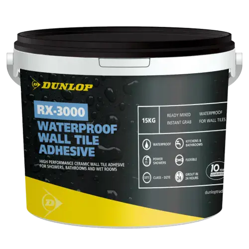 DUNLOP RX-3000 15kg Waterproof Wall Tile Adhesive 32225